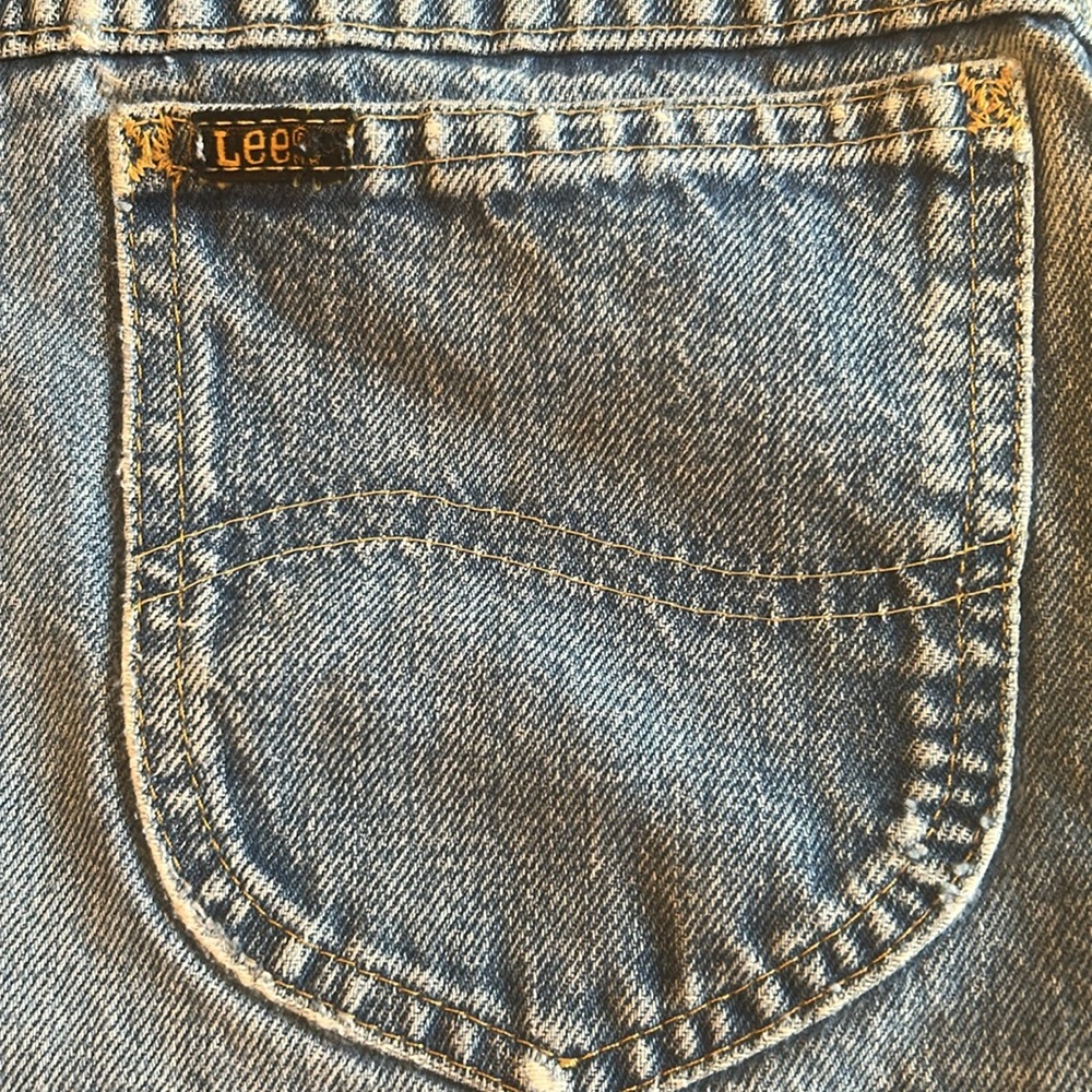 Lee vintage denim shorts junior sz 11 women 2/4 frayed 90s blue boho hippie USA - Picture 15 of 16